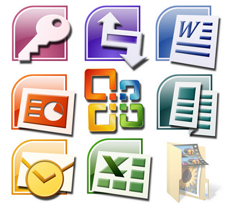 Иконки приложений в Microsoft Office