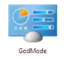 После создания папки с определенным именем она меняет свой вид и имя на GodMode
